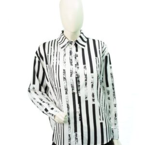 White and Black Striped Shirt