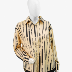 Beige Striped Button Down Shirt