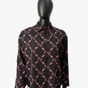 Black N Printed Button Down Shirt